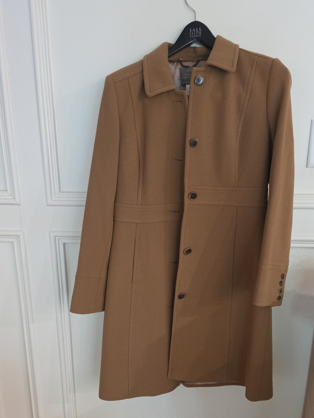 J. Crew Ladies Camel Wool Pea Coat. What A Statement Piece.